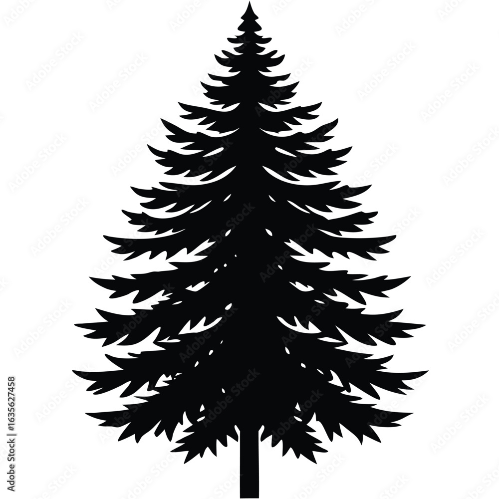 Obraz premium Pine Tree Silhouette