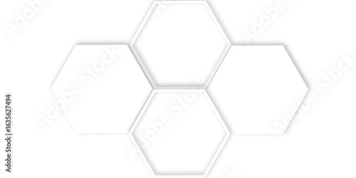 Futuristic 3D White Light out line hexagon Geometric Structure Featuring Abstract Polygonal Honeycomb Pattern, Technology-Inspired Design, and a Luxurious, Modern Vector Background for Innovation