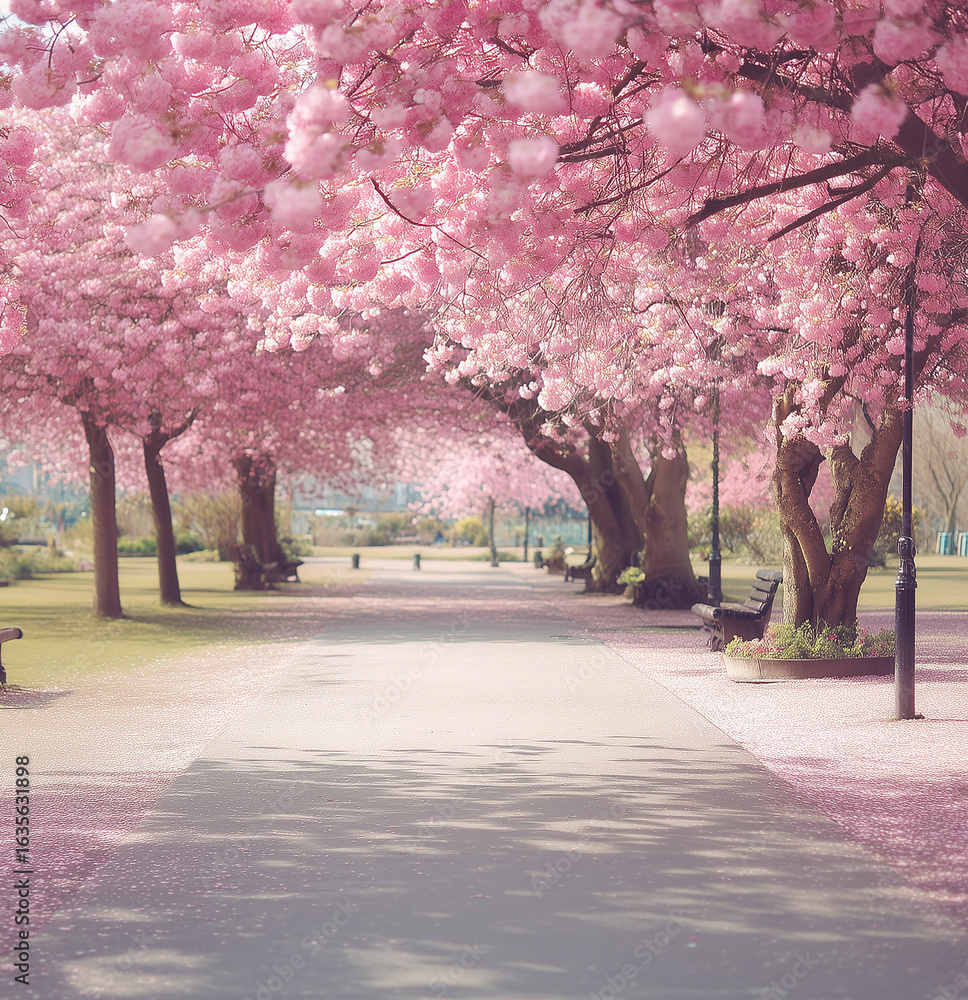 Naklejka premium spring in the park