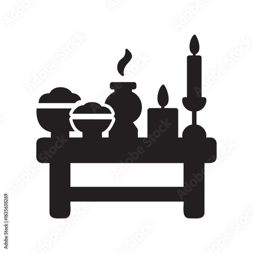 Charye table icon for Korean ancestral ritual