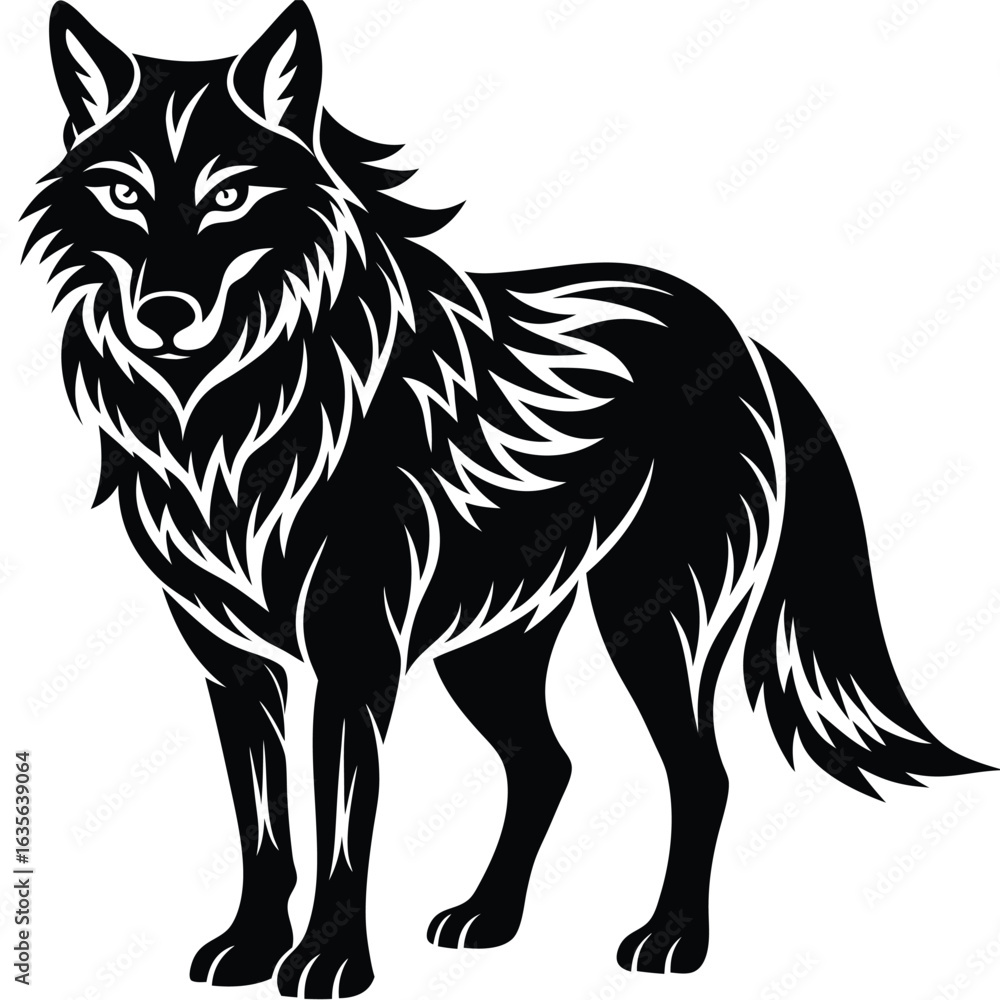 Obraz premium Wolf Silhouette 
