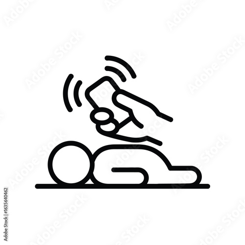 Person receiving cpr with mobile phone assistance