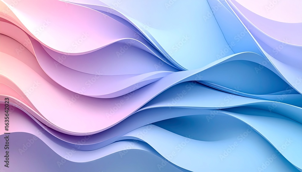 Obraz premium Abstract pastel flowing waves design.