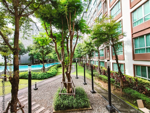 Fotografía A perfect spot to relax and unwind amidst the scent of nature and the shade of trees