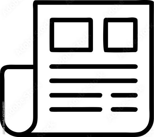 Headline icon representing newspaper or magazine news