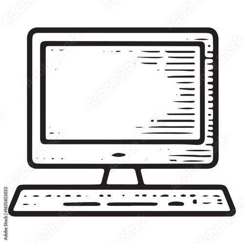 Computer Icon for Digital Workstations and IT Solutions