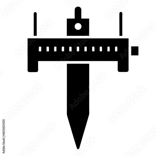 Vernier Calipers Icon Vector Design Precision Measurement Tool Illustration