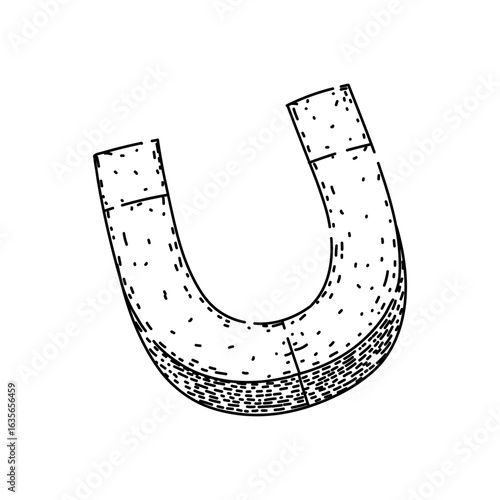electromagnet magnet sketch hand drawn vector