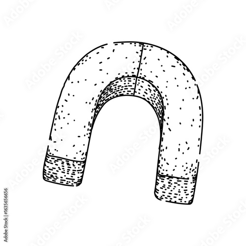 polarity magnet sketch hand drawn vector
