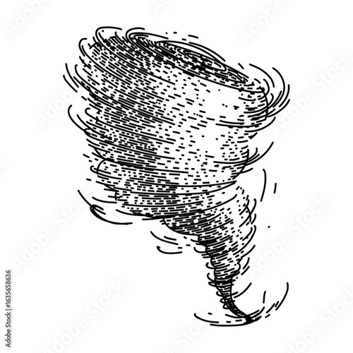 twister tornado sketch hand drawn vector