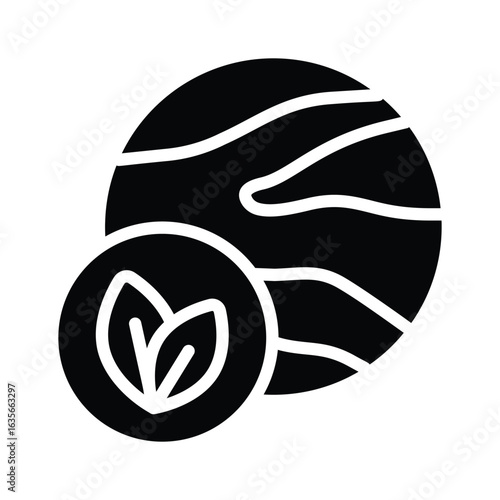 Premium glyph icon of planet environment ecosystem