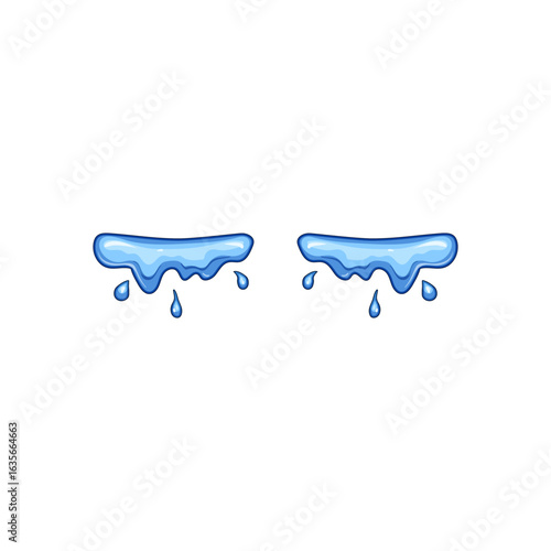 emotion cry cartoon vector illustration