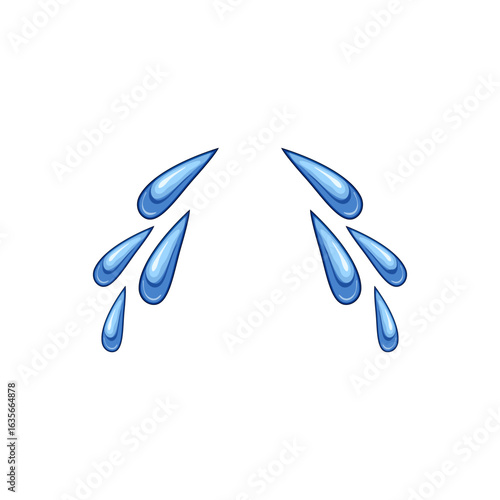 wail cry cartoon vector illustration