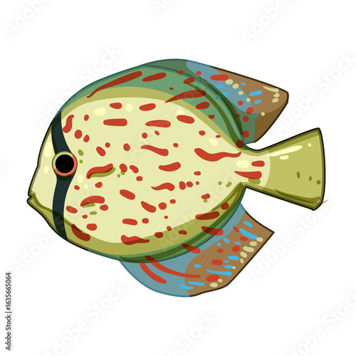 guppy decorative fish cartoon vector illustration
