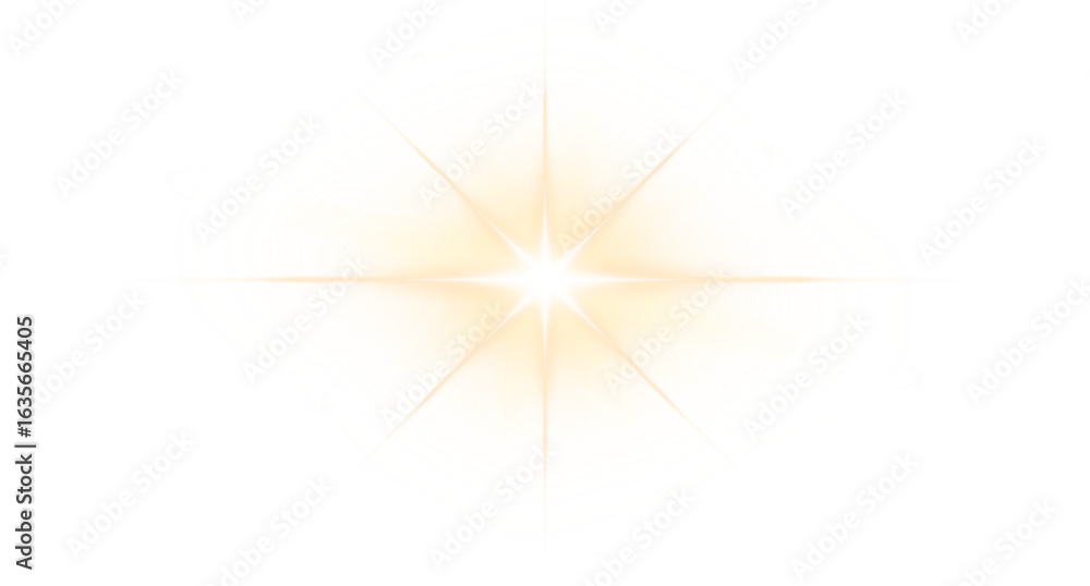 Obraz premium Bright Radiating Light Burst Effect on transparent background