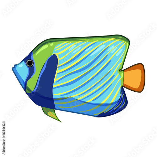 tetra exotic fish cartoon vector illustration