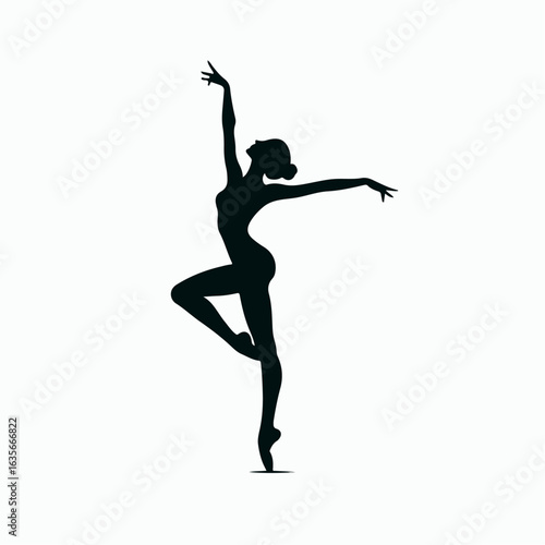 vector silhouette illustration of dancer
