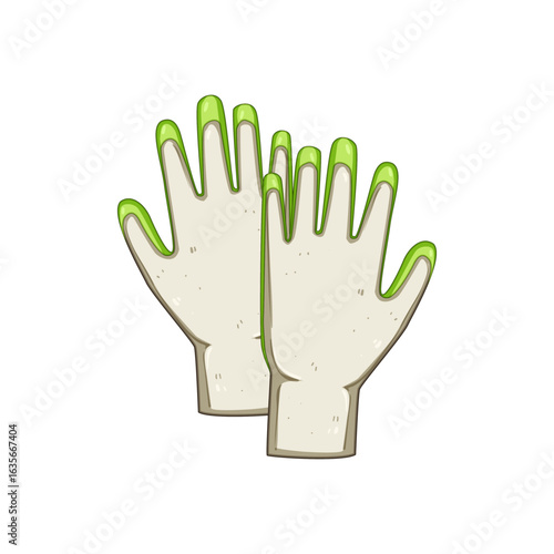 garden glove cartoon vector illustration