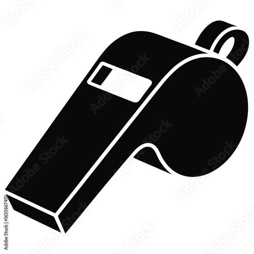 metal whistle isolated