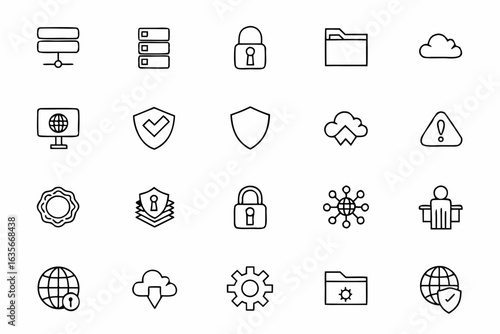 A specialized collection for corporate security, data protection, and network safety — great for enterprise dashboards, compliance documentation, and tech services