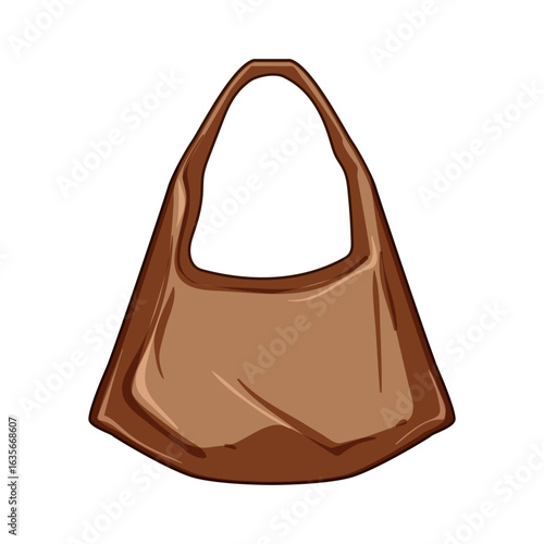 purse handbag woman leather cartoon vector illustration