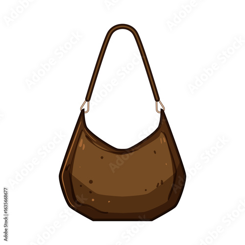 luxury handbag woman leather cartoon vector illustration