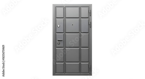 Wallpaper Mural Secure Metal Door Stands Firmly Against Transparent Background, Showcasing Security and Design Torontodigital.ca