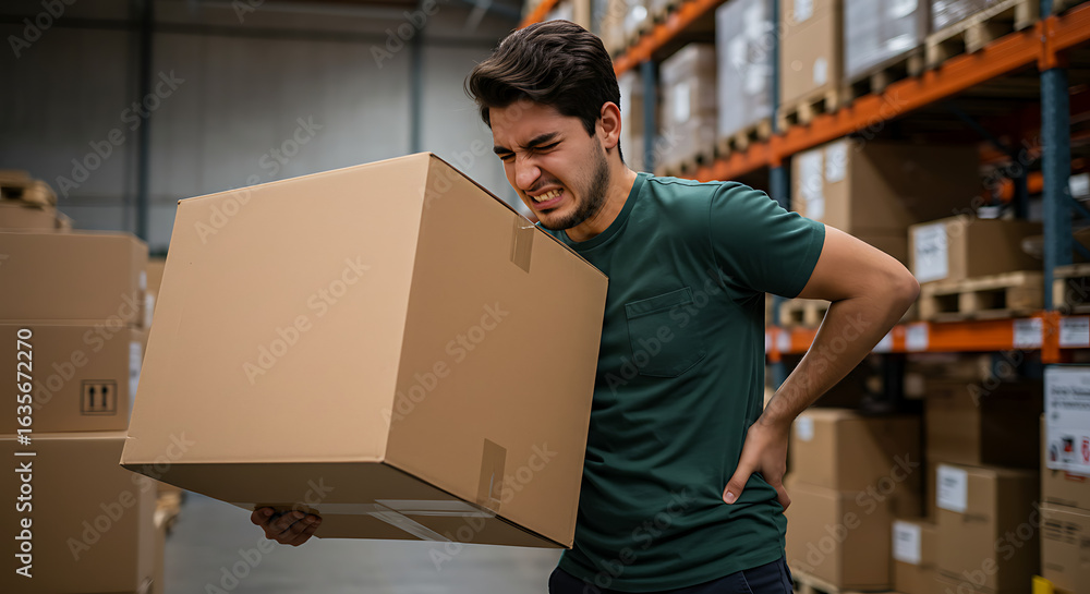 Heavy Lifting Injury in Warehouse