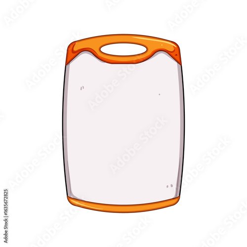 hygienic plastic cutting board cartoon vector illustration