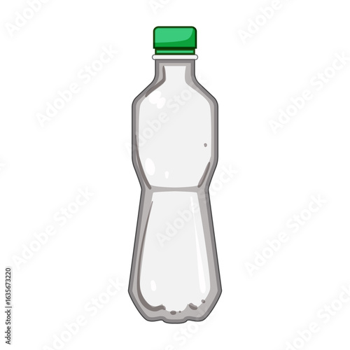 pollution plastic water bottle cartoon vector illustration