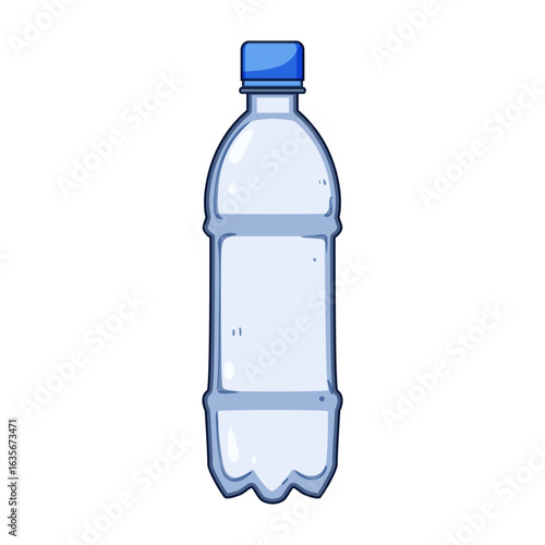 convenience plastic water bottle cartoon vector illustration