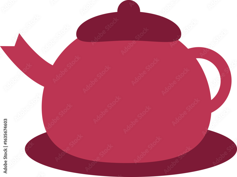 Obraz premium pot tea cafe illustration elemrnt.svg