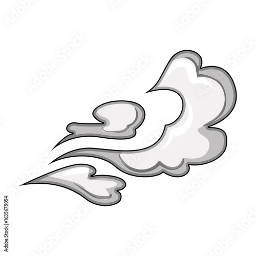 vapor speed smoke cloud cartoon vector illustration