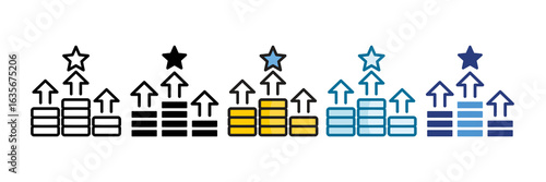 Competitive Advantage Icon Set Multiple Style Collection