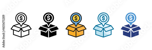 Market Penetration Icon Set Multiple Style Collection
