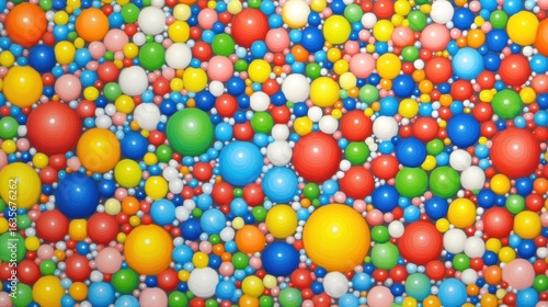 Colorful candy balls pattern background