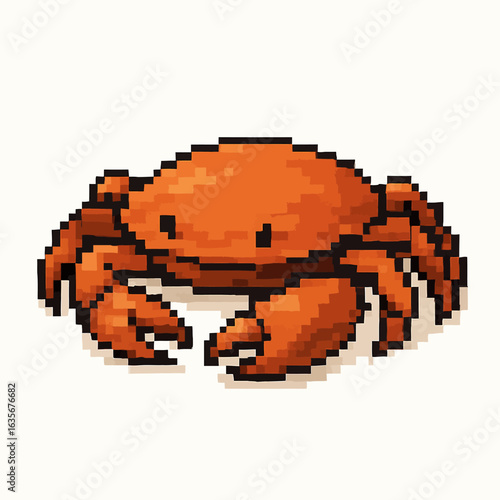 Charming pixel art crab illustration brings playful retro vibes to your digital projects