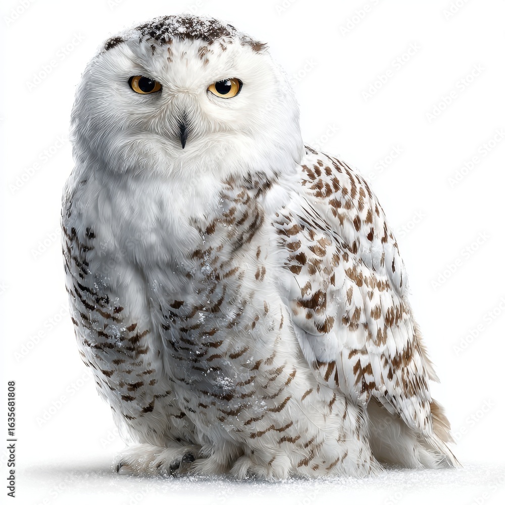 Obraz premium Intense Snowy Owl Portrait