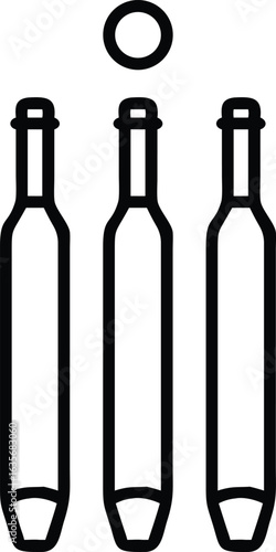 cricket bails icon vector