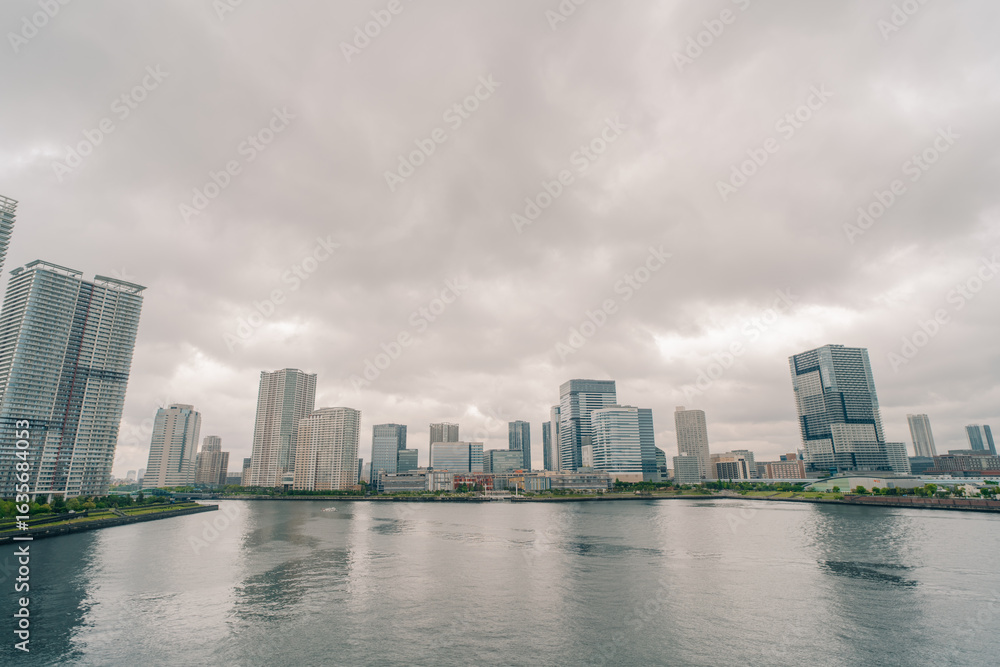 Fototapeta premium tokyo, japan - 2 august 2025 Tower mansions of Harumi, Chuo-Ku