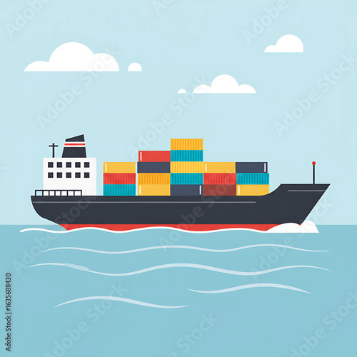 cargo ship in the sea