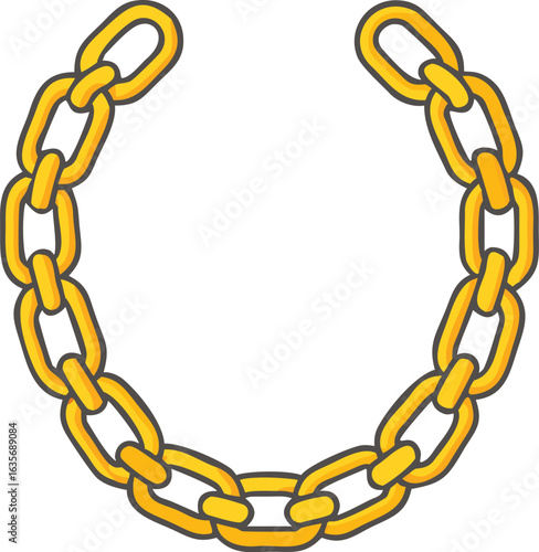 A chunky brass chain necklace with a bold, industrial style, perfect for a rebellious and edgy fashion statement.