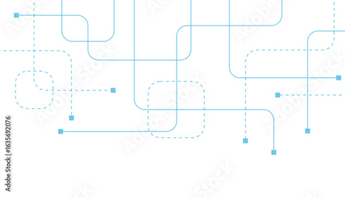 Abstract futuristic technology background. Technology background with crossed lines and dots.