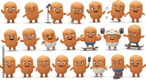 Cartoon chip characters collection