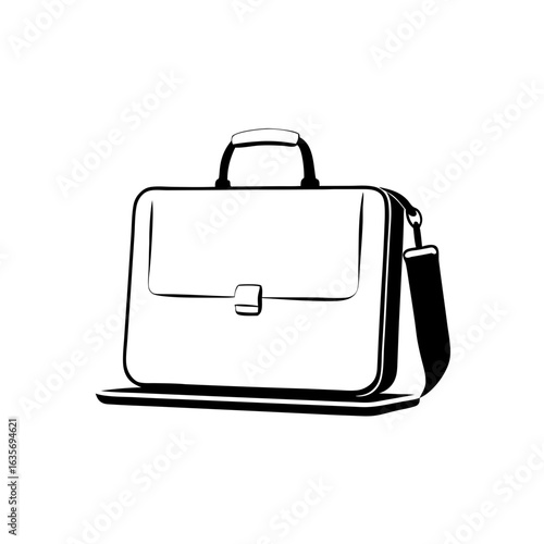 Brown bordered laptop bag with teal flap and navy body