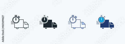 Logistics Efficiency Multiple Style Icon Collection