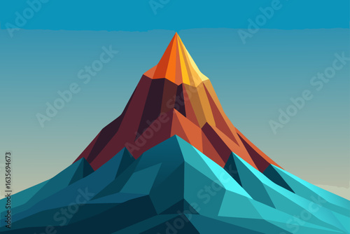 3D Style Peak Background With Smooth Depth