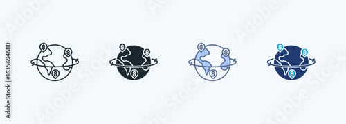 Geographic Expansion Multiple Style Icon Collection