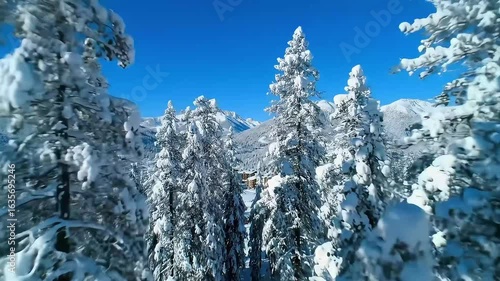 Wallpaper Mural Snow Covered Alps Ski Resort in Winter Torontodigital.ca