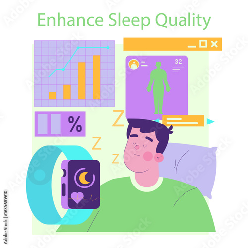 Sleep Quality Enhancement Vector with Health Monitoring